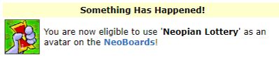 lottery neopets|r/neopets on Reddit: I won the Neopian lottery! This is .